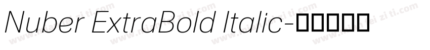 Nuber ExtraBold Italic字体转换